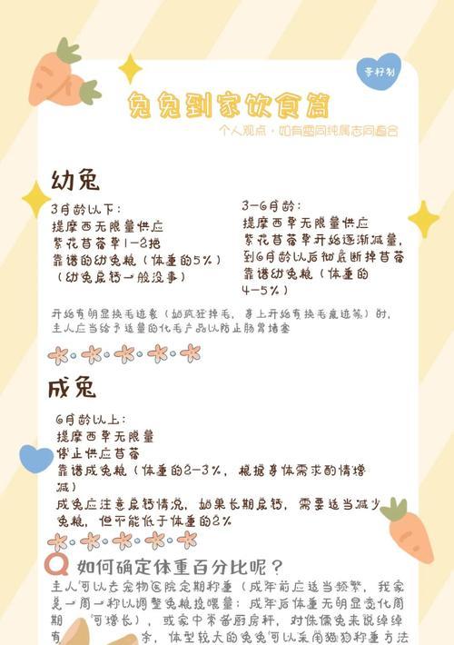 母兔喂养小兔的频率与方法（保证小兔健康成长的关键在于合理喂养）