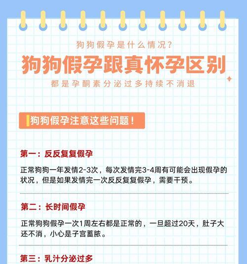 狗狗怀孕了怎么办？——孕期护理和生育知识详解（了解狗狗孕期，提供贴心照顾，确保宝宝健康成长）